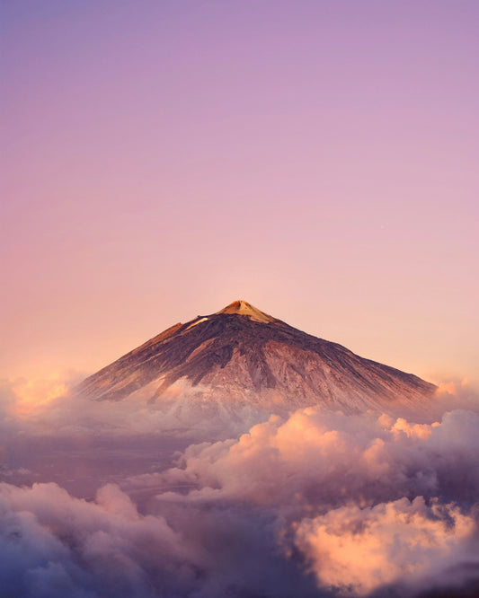 The volcano, the mountain, the stillness.